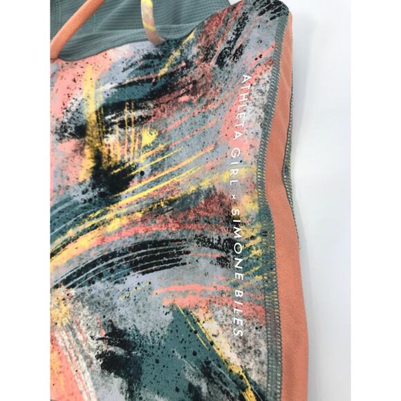 Athleta Girl x Simone Biles Because I Can Brushstroke Crop Tank Top XL 14 - Picture 5 of 7